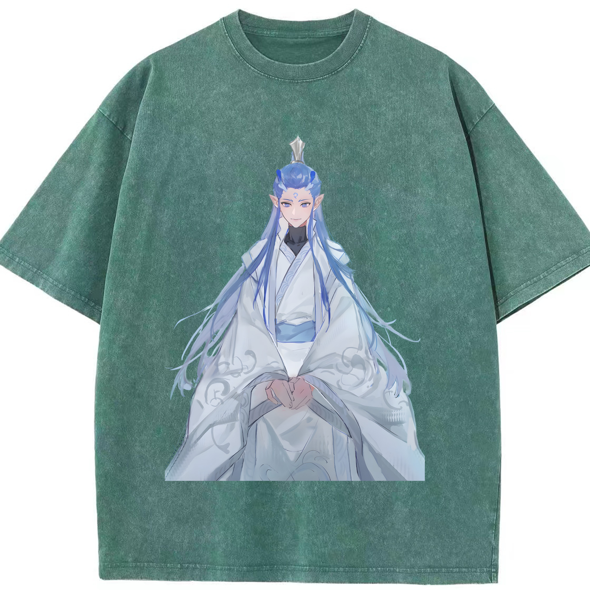 （画像用） Ne Zha 2 ナタ 魔童の大暴れ 綿100% ヴィンテージ風 半袖Tシャツ（フロントプリント）